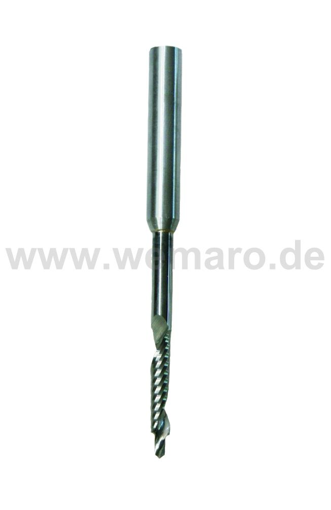 Wasserschlitzfräser VHM 2,7/5x30/50/100 mm RL/RD mit Stahlschaft 8mm