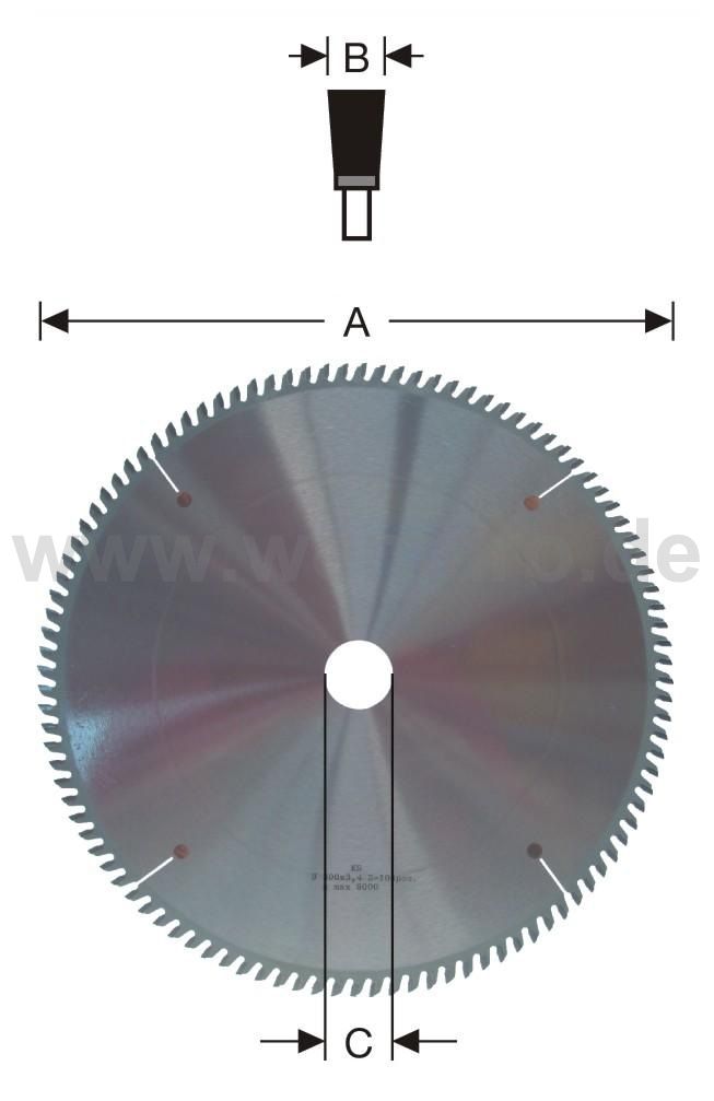 Kreissägeblatt HM-bestückt 500x4,4x50 mm Z-120