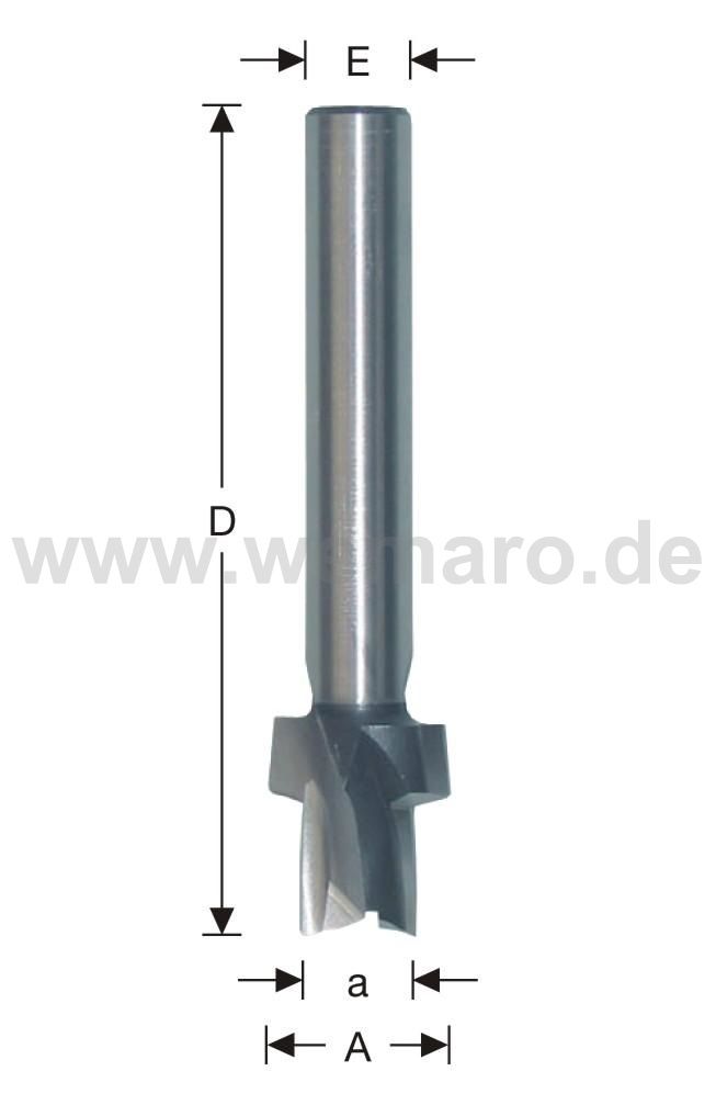 Stufenfräser HSS-E 10,5/17,5 mm GL-95 S-10 links