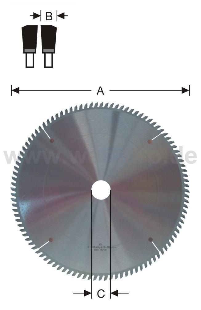 Kreissägeblatt HM-bestückt 180x3,2x32 mm Z-28 FTZ